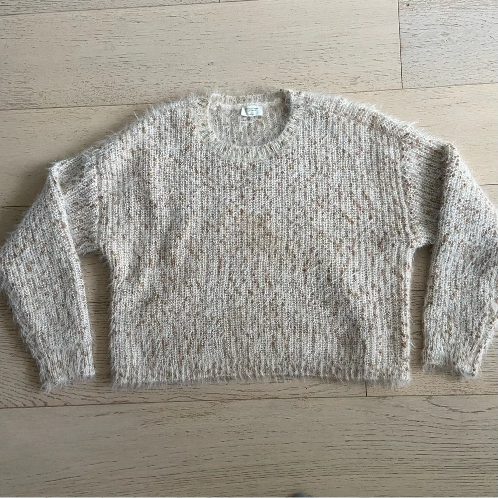 GENTLE FAWN Marie Soft Knit Sweater Large Copper Flecks Cozy EUC - Picture 2 of 7